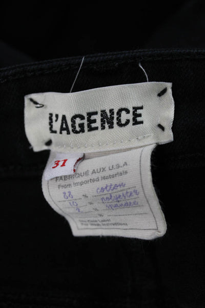 L'Agence Womens Black Skinny Jeans Cotton Blend Size 31