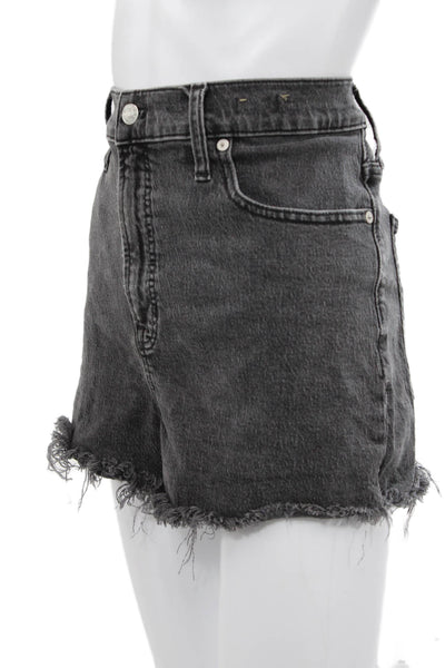 Madewell Womens Cut-Off Denim Shorts Black Size 32