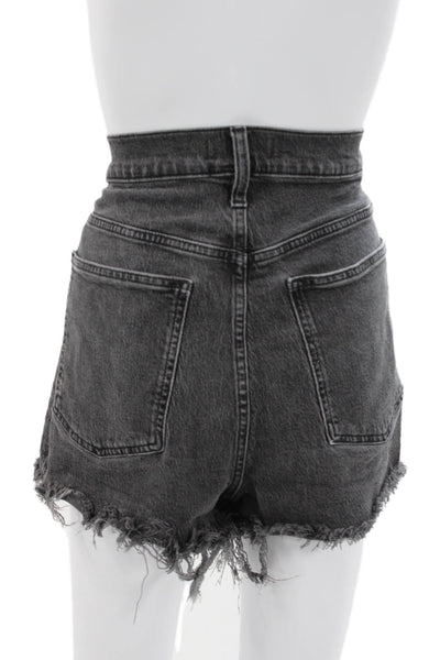 Madewell Womens Cut-Off Denim Shorts Black Size 32