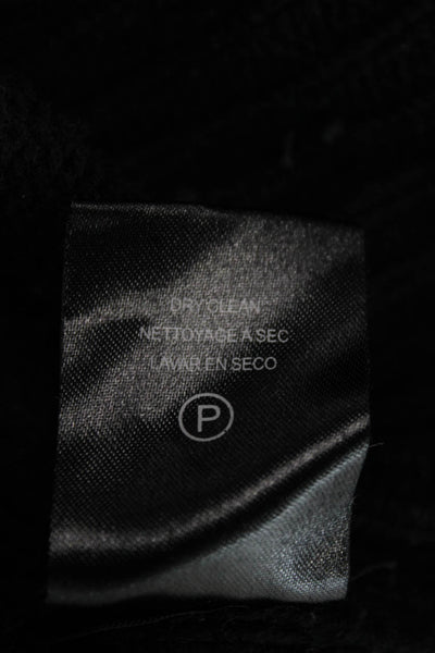Velvet Womens Pullover Sweater Black V-Neck Wool Cashmere Long Sleeve Size L