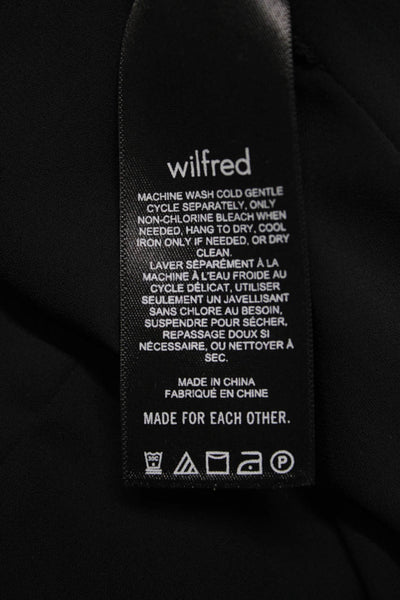 Wilfred Women Black Mini Dress Square Neck Long Sleeve Polyester Size L