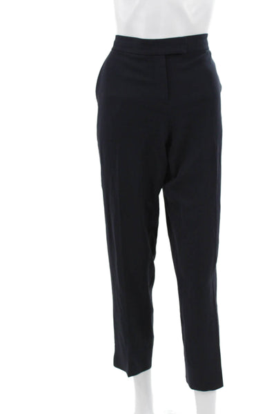 Theory Womens Cropped Pants Blue Triacetate Zip 28in Size 10