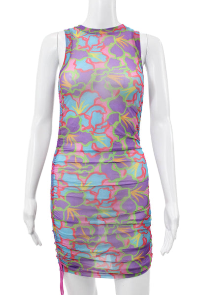 Beach Riot Womens Multicolor Bodycon Swim Dress Sleeveless Crewneck Size S