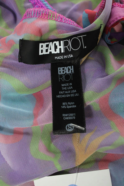 Beach Riot Womens Multicolor Bodycon Swim Dress Sleeveless Crewneck Size S
