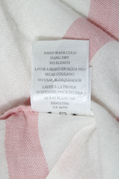 Rails Womens Striped Collared Shirt Dress White Lace Up Short Sleeve Size XS