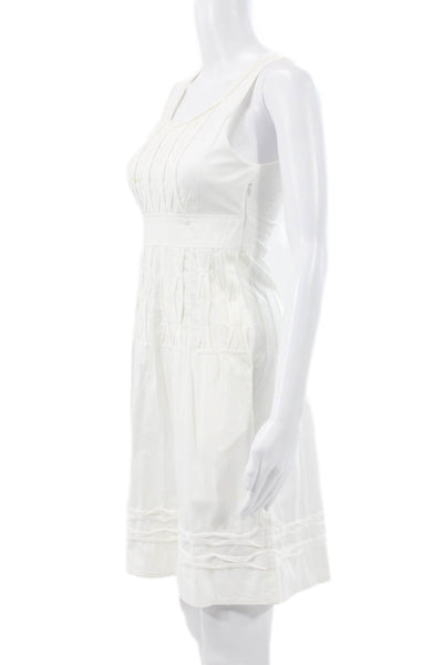 Frances Valentine Women A-Line Dress White Knee Length Sleeveless Size 0