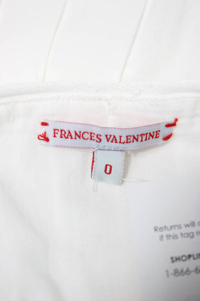 Frances Valentine Women A-Line Dress White Knee Length Sleeveless Size 0