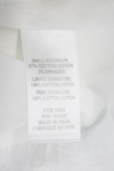 Frances Valentine Women A-Line Dress White Knee Length Sleeveless Size 0