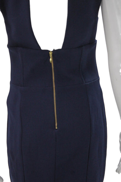 Rebecca Vallance Women Mermaid V-Neck Sleeveless Blue Long Dress Size 4