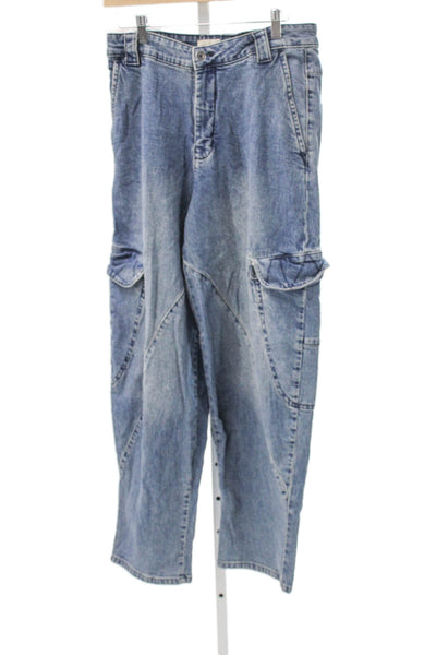 Pilcro Anthropologie Unisex Tapered Blue Cotton High Rise Jeans Size 27