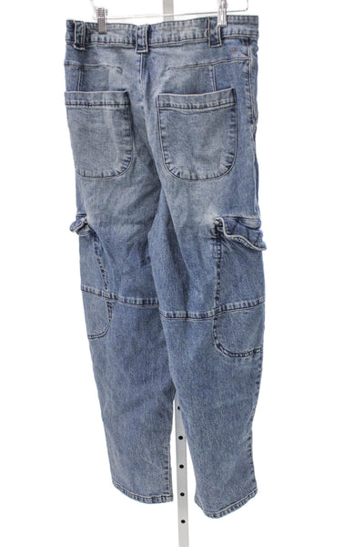 Pilcro Anthropologie Unisex Tapered Blue Cotton High Rise Jeans Size 27