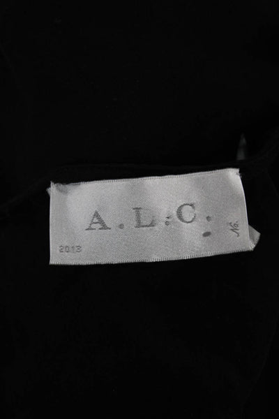 A.L.C. Women Basic Silk V-Neck Colorblock Sleeveless Tank Size S