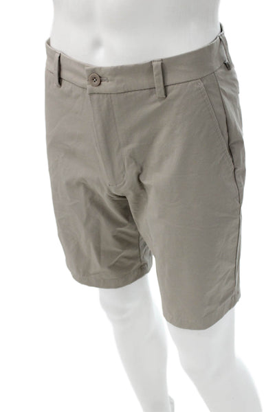 Vineyard Vines Mens Chino Shorts Beige Cotton Zip Size 30