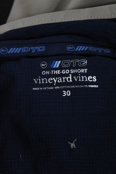 Vineyard Vines Mens Chino Shorts Beige Cotton Zip Size 30