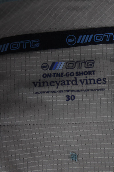 Vineyard Vines Men Chino Shorts Blue Cotton Button Size 30
