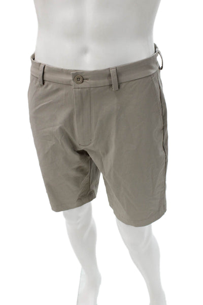 Vineyard Vines Mens Athletic Beige Button Cotton Shorts Size 31