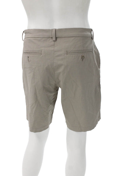Vineyard Vines Mens Athletic Beige Button Cotton Shorts Size 31