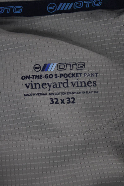 Vineyard Vines Mens Chino Pants Beige Cotton Button Closure Size 32