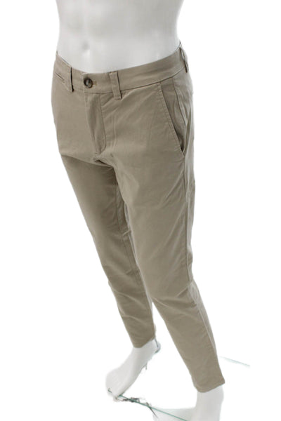 Vineyard Vines Men Beige Chino Pants Cotton Blend Button Size 30