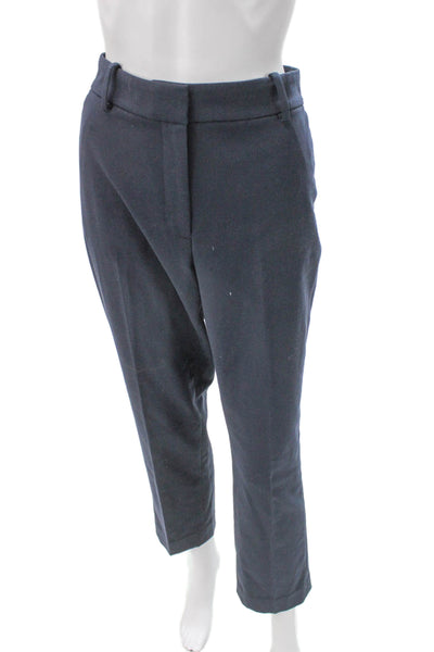 J Crew Womens Ankle Pants Blue Polyester Zip Size 6