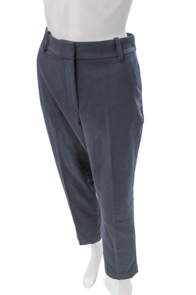 J Crew Womens Ankle Pants Blue Polyester Zip Size 6