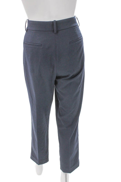 J Crew Womens Ankle Pants Blue Polyester Zip Size 6