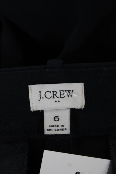 J Crew Womens Ankle Pants Blue Polyester Zip Size 6