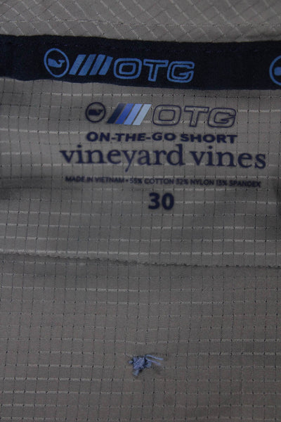 Vineyard Vines Men Athletic Cotton Zip Fly Blue Shorts Size 30