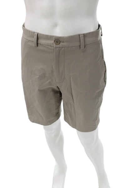 Vineyard Vines Mens Beige Cotton Chino Shorts Button Size 30