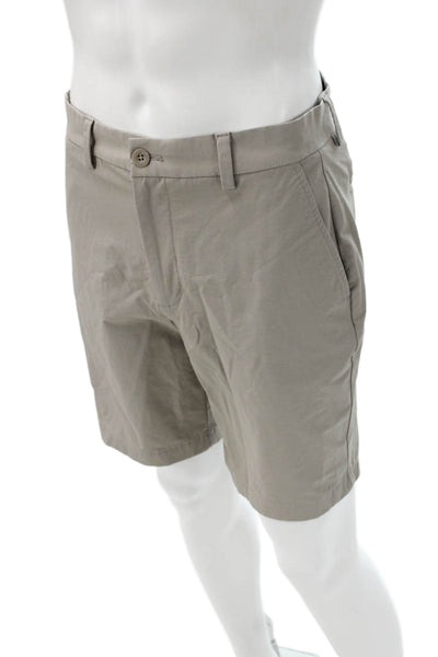 Vineyard Vines Mens Beige Cotton Chino Shorts Button Size 30