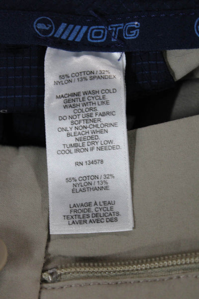 Vineyard Vines Mens Beige Cotton Chino Shorts Button Size 30