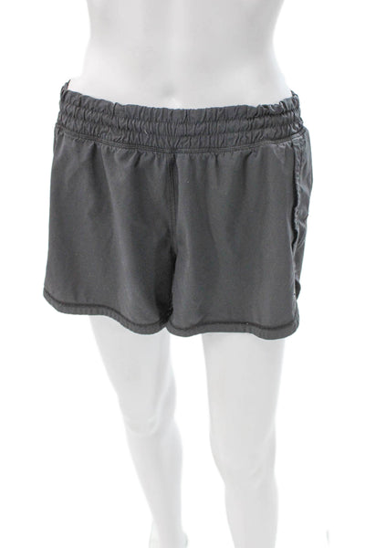 Athleta Womens Athletic Shorts Gray Polyester Size M