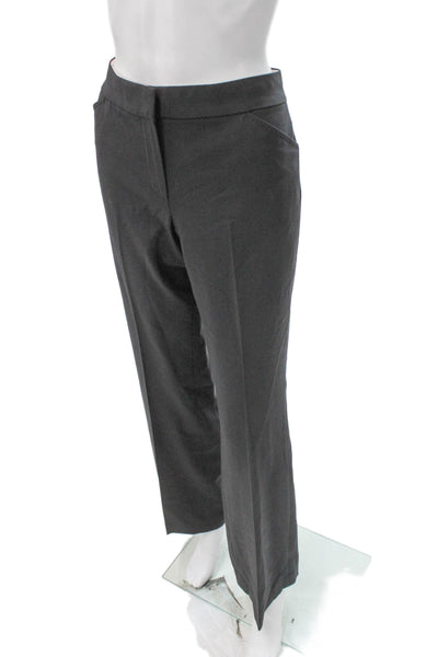 Elie Tahari Women Dress Pants Gray Polyester Zip Inseam 32 Size 8