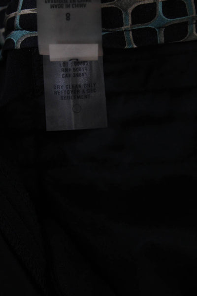 Elie Tahari Women Dress Pants Gray Polyester Zip Inseam 32 Size 8