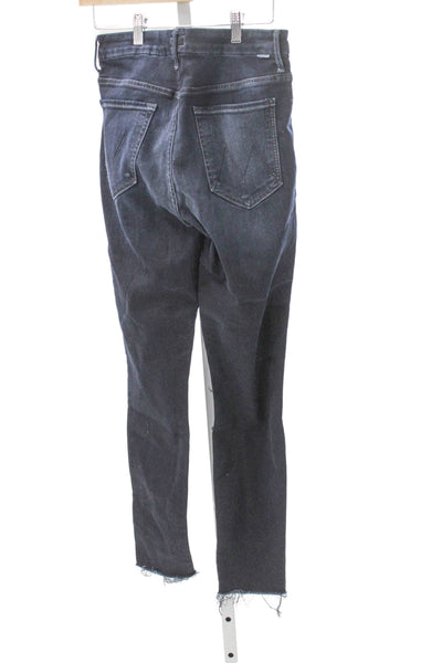 Mother Womens Skinny Jeans Black High Rise Size 30
