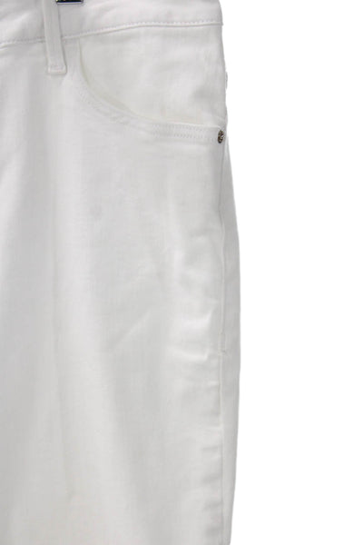 Mavi Womens Skinny White Cotton High Rise Jeans Size 30