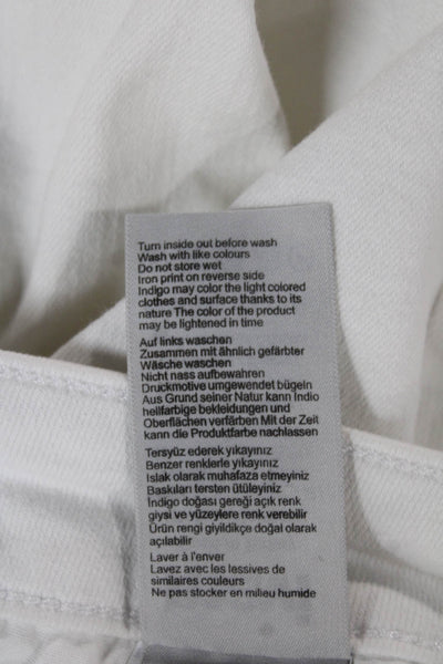 Mavi Womens Skinny White Cotton High Rise Jeans Size 30