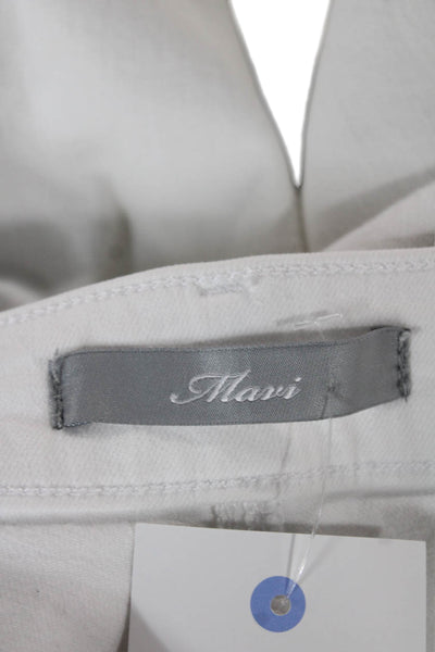 Mavi Womens Skinny White Cotton High Rise Jeans Size 30