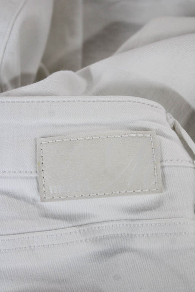 Mavi Womens Skinny White Cotton High Rise Jeans Size 30
