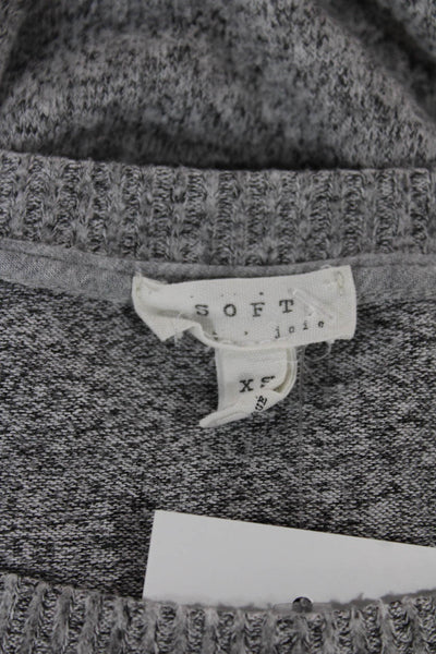 Soft Joie Womens Gray Pullover Sweater Long Sleeve Crew Neck Size XS