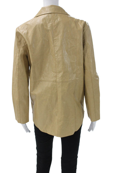 Rails Womens Basic Jacket Beige Polyester Blend Button Closure Size XS