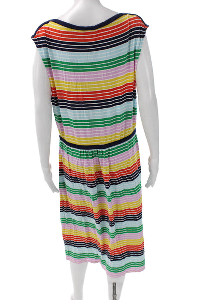 Boden Women Striped Multicolor Tank Dress Sleeveless Elastane Size 16