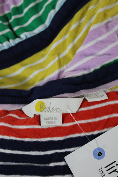 Boden Women Striped Multicolor Tank Dress Sleeveless Elastane Size 16