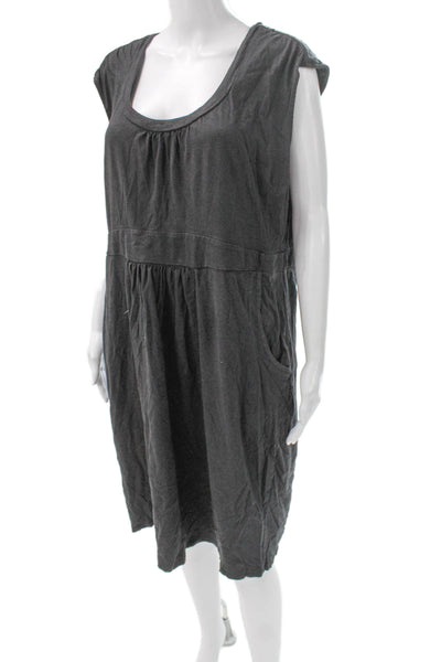 Boden Womens Gray Cotton Plus Tank Dress Long Sleeveless Size 18