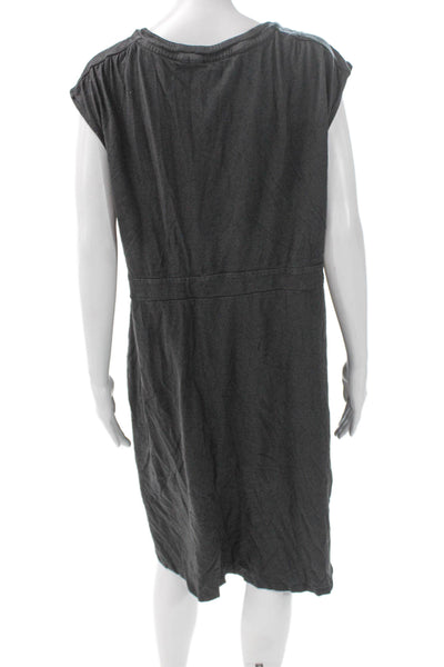 Boden Womens Gray Cotton Plus Tank Dress Long Sleeveless Size 18