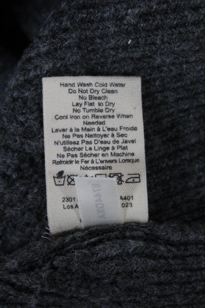 L'Agence Womens Mock Neck Geometric Gray Vest Sweater Size S