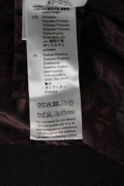 Elisabetta Franchi Womens Brown Polyester Blazer Button Long Sleeve Size XS
