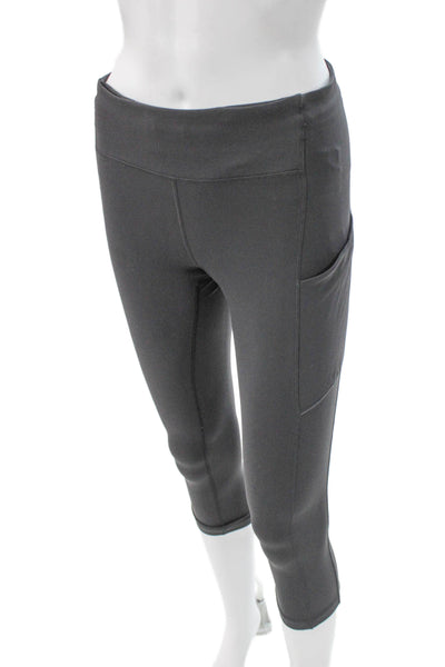 Lululemon Women Capri Leggings Gray Nylon Pull On Size 6