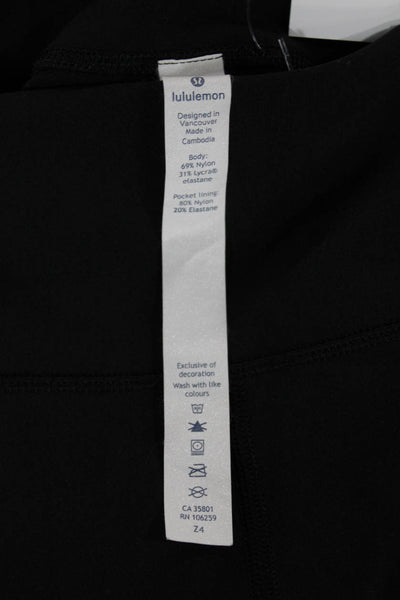 Lululemon Women Capri Leggings Gray Nylon Pull On Size 6