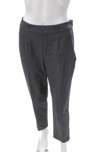 Piazza Sempione Womens Ankle Wool Gray Zip Pants Size 42